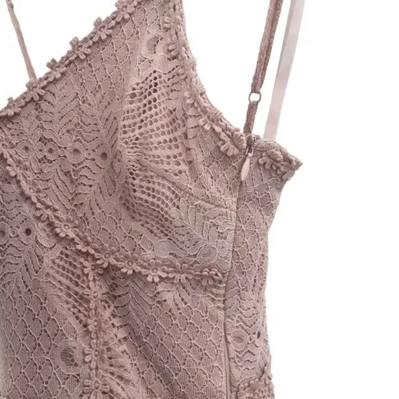 NSR Pink Lace Midi Dress Small - Picture 5 of 8